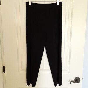 Misook Pull-On Knit Ankle Pant in Black Size S